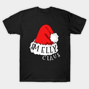 Smelly Claus Santa Hat Christmas Matching Family Pajama T-Shirt